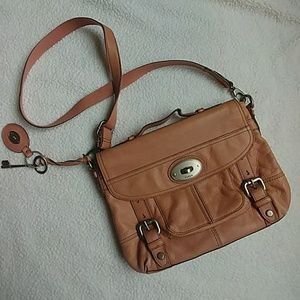 Authentic Leather Fossil Crossbody purse
